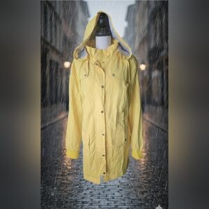 Bloggerlove Yellow Raincoat Jacket Sz L